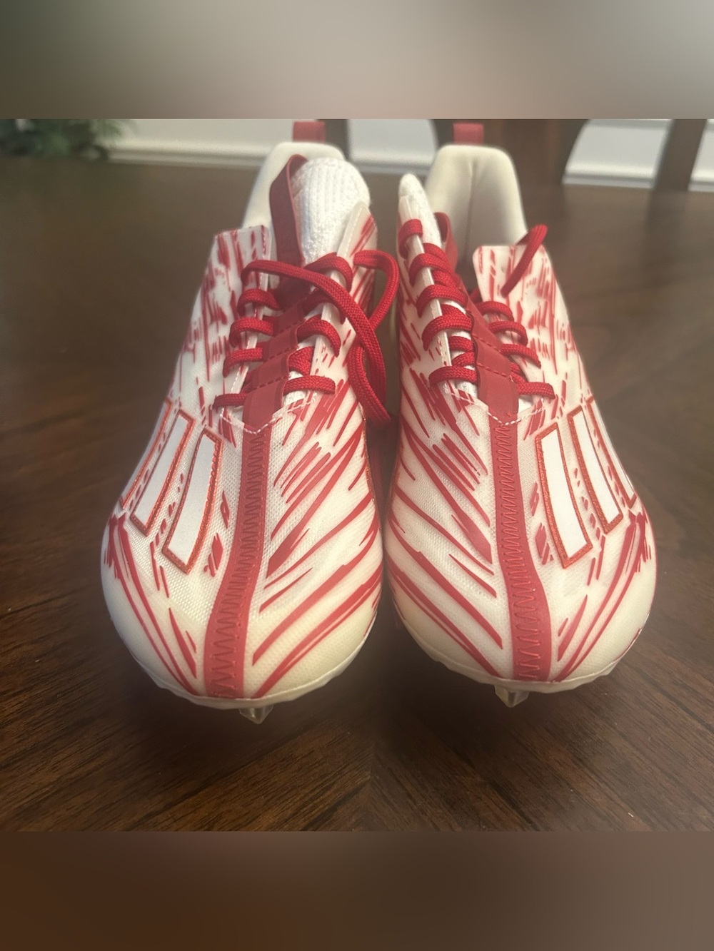 Adidas New Men's Adizero White/Team Power Red/White 9.5